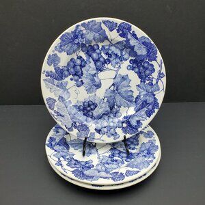 Quadrifoglio Blue Grape Leaves Dinner Plates La Primula Ceramica Grape Leaves